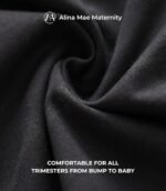 Maternity Pants Work Over The Belly with Pockets, Womens Pregnancy Dress Pants Office Clothes Trousers Stretch Summer - Image 5