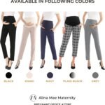 Maternity Pants Work Over The Belly with Pockets, Womens Pregnancy Dress Pants Office Clothes Trousers Stretch Summer - Image 7