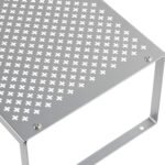 MOOACE Kitchen Cabinet Organizers - Set of 4, Stackable Expandable Kitchen Shelf Spice Rack Organizer, Silver - Image 4