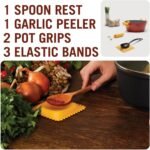 Pasta Grande - Fun Pasta Shaped Silicone Kitchen Tools in a Gift Box / 4 of our Pasta-shaped kitchen gadgets in one festive giftbox/Farfalloni, Ravioli, Penneli & Mafaldine/by Monkey Business - Image 4