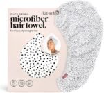 Kitsch Microfiber Hair Towel Wrap for Women - Microfiber Towel, Super Absorbent, Quick Dry, Anti-Frizz - for Long and Short Hairs, Turbans for Women, Wet and Curly Hair Wrap - Micro Dot - Image 3