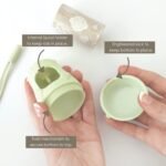 Teddy Bear Diaper Bag Dispenser | Diaper Trash Bags on the Go Dispenser w/Silicon Strap | 15 UNSCENTED Baby Poop Bags per Roll | Dirty Diaper Bags Disposable | Diaper Waste Bags (SAGE GREEN) - Image 4