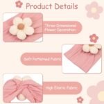 CÉLLOT 5 Pcs Baby Flower Headbands Baby Girls Nylon Headbands Soft Hairbands Hair Accessories for Newborn Infant Toddler Kids - Image 4