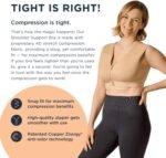 Tommie Copper Shoulder Support Compression Bra with Front Zipper Closure Wireless Posture Corrector & Back Support Bra UPF 50 - Image 3