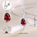 FANCIME Birthstone Necklace for Women Teardrop Necklace S925 Sterling Silver Infinity Love Birthday Gifts for Mom Women Girls, 16"+2" Inches - Image 3