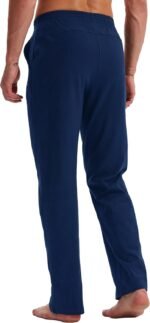 Willit Men's Cotton Yoga Sweatpants Athletic Pants Open Bottom Exercise Lounge Pants Loose Male Sweat Pants with Pockets - Image 3