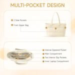 Tote Bag for Women Puffer,Travel Tote Bag with Laptop Compartment Lightweight,Work Handbag with Strap for Gym,Nurse - Image 5