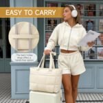 Tote Bag for Women Puffer,Travel Tote Bag with Laptop Compartment Lightweight,Work Handbag with Strap for Gym,Nurse - Image 6