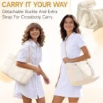 Tote Bag for Women Puffer,Travel Tote Bag with Laptop Compartment Lightweight,Work Handbag with Strap for Gym,Nurse - Image 8