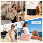 Tote Bag for Women Puffer,Travel Tote Bag with Laptop Compartment Lightweight,Work Handbag with Strap for Gym,Nurse - Image 10