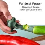 Pepper Seed Corer Remover, Upgrade 2 in 1 Bell Pepper Cutter Quickly Cutting and Deseeding Bell Pepper Corer Tool for Vegetables Kitchen Gadget - Image 5