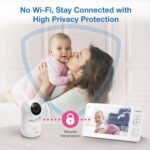 VTech 7" Baby Monitor with IPS Screen, Pan Tilt Zoom Camera, No WiFi Video Baby Monitor with Camera and Audio, Multi-Color Night Light, 2-Way Talk, Lullabies, Advanced HQ Max - Image 6