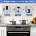 Universal Stove Knob Locks (5-Pack-Black) - Child Proof Gas Stove Safety Lock with Key, Easy Install No Tools Needed, Heat Resistant Baby Proofing Essentials for Kitchen Cooktop - Image 5