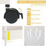 Baby Diaper Caddy, Plastic Movable Cart for Newborn Nursery Essentials Diaper Storage Caddy Organizer for Changing Table & Crib, Easy to Assemble, Beige - Image 6