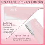 PELCAS Electric Dermaplaning Tool Kit for Women Face with LED Light, Facial Mini Dermaplaning Razor with 6 Blades, 3 Speeds 2 in 1 Facial Peach Fuzz Hair & Exfoliation Removal System at Home BV18-712 - Image 5