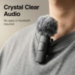 Mini Mic Pro (Latest Model - Wireless Microphone for iPhone, iPad, Android, Lavalier Microphone for Video Recording - iPhone Mic Crystal Clear Recording with USB-C (with Charging Case) - Image 3