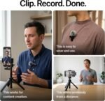 Mini Mic Pro (Latest Model - Wireless Microphone for iPhone, iPad, Android, Lavalier Microphone for Video Recording - iPhone Mic Crystal Clear Recording with USB-C (with Charging Case) - Image 4