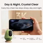 Monai Baby Monitor with Camera and Audio, 3K 5MP Night Vision,WiFi Baby Camera for Room, Smartphone App Control, Pan Tilt, 6X Zoom, AI Cry/Face-Cover/Sleep Alerts, Virtual Fence, No Monthly Fee - Image 5