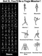 Instructional Travel Yoga Mat with 75 Poses & Exercises - Christmas Gifts for Wife and Girls, Non-slip Exercise Mat for Home Workout, Includes Carrying Bag, 68"x24"x0.25" - Image 3