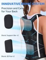 Posture Corrector for Women and Men with Bionic System, Precise Full Back Support Back Brace for Upper and Lower Back Pain Relief with Two 3D Pads - Image 3