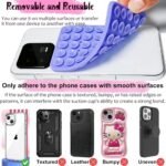 Anteel 6 Pack Double Sided Silicone Suction Cup Phone Case Mount, Upgraded More Suction Cup and Enhanced Suction Power Sticky Phone Grip, Non Slip Phone Accessories 2.55"x3.94" - Image 4