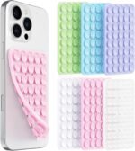 Anteel 6 Pack Double Sided Silicone Suction Cup Phone Case Mount, Upgraded More Suction Cup and Enhanced Suction Power Sticky Phone Grip, Non Slip Phone Accessories 2.55"x3.94" - Image 6