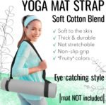 TECEUM Yoga Mat Strap – 30+ Colors – Adjustable Mat Holder Sling Carrier for All Mats [Mat Not Included] - Image 3