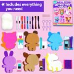 KRAFUN Unicorn Sewing Keyring Kit for Kids Age 7 8 9 10 11 12 Learn Art & Craft, Includes 6 Stuffed Animal Bear, Dog, Rabbit, Raccoon, Owl Dolls, Instruction & Felt Materials - Image 3