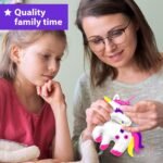 KRAFUN Unicorn Sewing Keyring Kit for Kids Age 7 8 9 10 11 12 Learn Art & Craft, Includes 6 Stuffed Animal Bear, Dog, Rabbit, Raccoon, Owl Dolls, Instruction & Felt Materials - Image 5