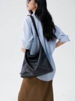 Hobo Bag for Women, Soft Vegan Leather Slouchy Shoulder Tote Purse with Matching Pouch, Adjustable Strap & Magnetic Closure - Image 3