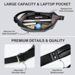 Hobo Bag for Women, Soft Vegan Leather Slouchy Shoulder Tote Purse with Matching Pouch, Adjustable Strap & Magnetic Closure - Image 6