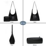 Hobo Bag for Women, Soft Vegan Leather Slouchy Shoulder Tote Purse with Matching Pouch, Adjustable Strap & Magnetic Closure - Image 8