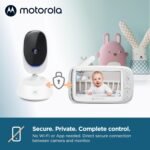 Motorola Nursery No WiFi Video Baby Monitor with Camera and Audio, 5” Screen, Remote Pan-Tilt-Zoom, Night Vision, 2-Way Talk, Long Battery Life, 1000ft Range, Temperature Sensor, Lullabies - VM75 - Image 4