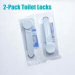 2-Pack Toilet Locks Baby Proof - No-Drill Adhesive Toilet Seats Lock Toilet Lid Lock - Easy Installation Fits Most Standard Toilets - Image 3