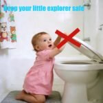 2-Pack Toilet Locks Baby Proof - No-Drill Adhesive Toilet Seats Lock Toilet Lid Lock - Easy Installation Fits Most Standard Toilets - Image 4