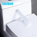 2-Pack Toilet Locks Baby Proof - No-Drill Adhesive Toilet Seats Lock Toilet Lid Lock - Easy Installation Fits Most Standard Toilets - Image 5