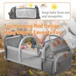 Baby Diaper Bags with Changing Station, Waterproof Diaper Bag Backpack for Moms Dads with USB Charging Port, Baby Shower Gifts, Large Capacity diaper backpack, Grey - Image 3