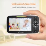 iFamily Split Screen Baby Monitor, Large Display Video Baby Monitor with 2 Cameras and Audio, Long Range, Remote pan tilt, Night Vision, Temperature Sensor, 2 Way Talk, Feeding Clock and lullabies. - Image 3