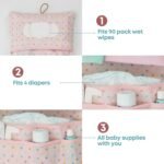 HAMUR Baby Diaper Bag Organizer – Travel-Friendly, Compact & Foldable | Stroller Pouch for Newborn Essentials – Must-Have for Boys & Girls (Elephant) - Image 4