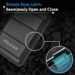 Pelican MagSafe Wallet for iPhone - Heavy Duty MIL-STD Snap-On Phone Magnetic Wallet and Phone Card Holder - Detachable and Slim Hard Case for iPhone 17 Pro Max /16 Pro Max/15/14/13/12 Series - Black - Image 6