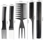 Styling Hair Comb Set Salon Barber Hairstylist Comb 10 Pack Hair Brush Hairdressing Hair Care Style Accessory Double-sided for Men Boy Gentleman Women - Image 7