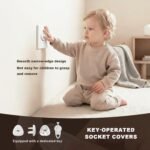 Baby Proofing Kit, 45 Pack Child Safety Pack – Cabinet & Drawer Locks, Corner Guards, Outlet Covers, Universal Safety Straps, U-Shaped Locks, Door Stopper，Keep Your Child Safe at Home - Image 4