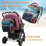 Baby Diaper Bags with Changing Station, Waterproof Diaper Bag Backpack for Moms Dads with USB Charging Port, Baby Shower Gifts, Large Capacity diaper backpack, Red-Green-Blue - Image 5