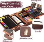 KINSPORY 168-Pack Art Supplies, Deluxe Wooden Art Set Crafts Drawing Painting Coloring Kit, 3 Pack Coloring Pads， Creative Gift Box for Artist Beginners Kids Girls Boys - Image 7