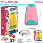 Arts and Crafts for Kids Ages 8-12,Friendship Bracelet Making Kit for Girl,Kids Jewelry Making Kit with 28 Pre-Cut Threads,Christmas Birthday Gifts for Ages 6 7 8 9 10 11 12 Year Old Pink/Cyan - Image 4
