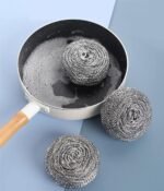 6Pcs Steel Wool Scrubbers - Flexible Scrubber Pads for Cleaning Dishes, Pots, Pans, Grills and Sinks - Image 3