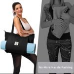 WLLWOO WLLWOO Yoga Bags for Women with Yoga Mats Bags Carrier Carryall Canvas Tote for Pilates Shoulder for Travel Office Beach Workout - Image 7