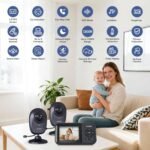 Smart Baby WiFi Monitor with App, 1080P Baby Camera, AI Detection, 2-Way Talk, Night Vision, VOX Mode, 5 Lullabies, 1200ft Long Range 2.8" LCD Display for Home Use - Image 3