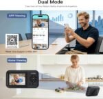 Smart Baby WiFi Monitor with App, 1080P Baby Camera, AI Detection, 2-Way Talk, Night Vision, VOX Mode, 5 Lullabies, 1200ft Long Range 2.8" LCD Display for Home Use - Image 4