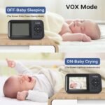 Smart Baby WiFi Monitor with App, 1080P Baby Camera, AI Detection, 2-Way Talk, Night Vision, VOX Mode, 5 Lullabies, 1200ft Long Range 2.8" LCD Display for Home Use - Image 6